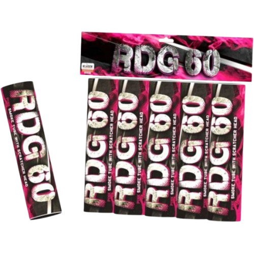 Świeca dymna na draskę różowa RDG60R(SH) T1 20/5