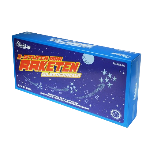 3-Stufen Mini Raketen Silbercracker FR-W8-3C F2 10/10/10