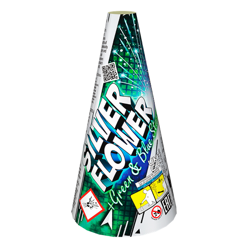 Silver Flower + Green & Blue Stars JF93 F2 40/1