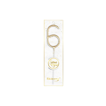 Zimne Ognie Cyfra "6" złote TXF806 F1 12/20