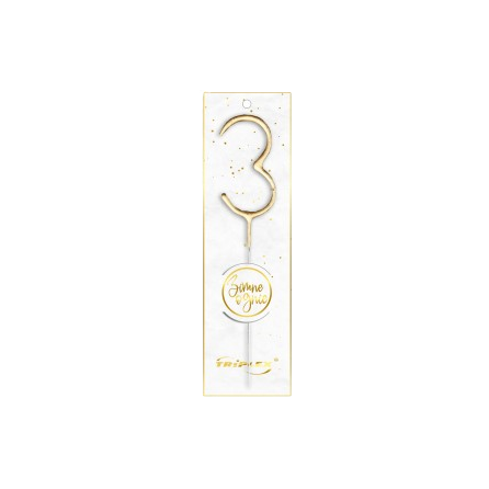 Zimne Ognie Cyfra "3" złote TXF803 F1 12/20